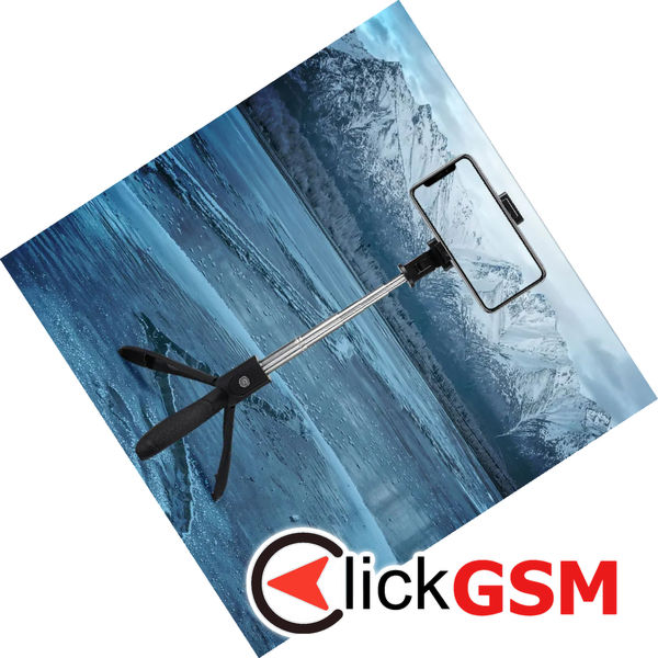 Techsuit - Selfie Stick (K06) - Stable Tripod with Bluetooth Remote Control, Foldable, 360 Rotation, 70cm - Black