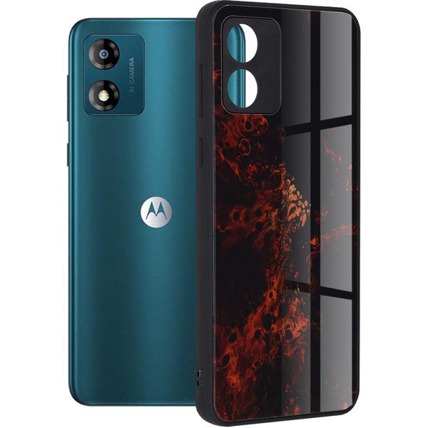 Techsuit - Glaze Series - Motorola Moto E13 - Red Nebula