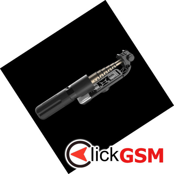 Techsuit - Mini Selfie Stick (L10s) - Stable Tripod with Bluetooth Remote Control and Fill Light, 70cm - Black