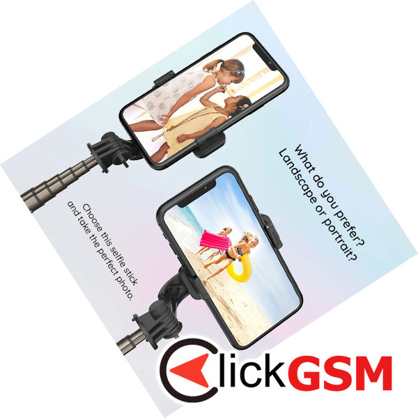 Techsuit - Mini Selfie Stick (L10) - Stable Tripod with Bluetooth Remote Control, 360 Rotation, Aluminium Alloy, 68cm - Black