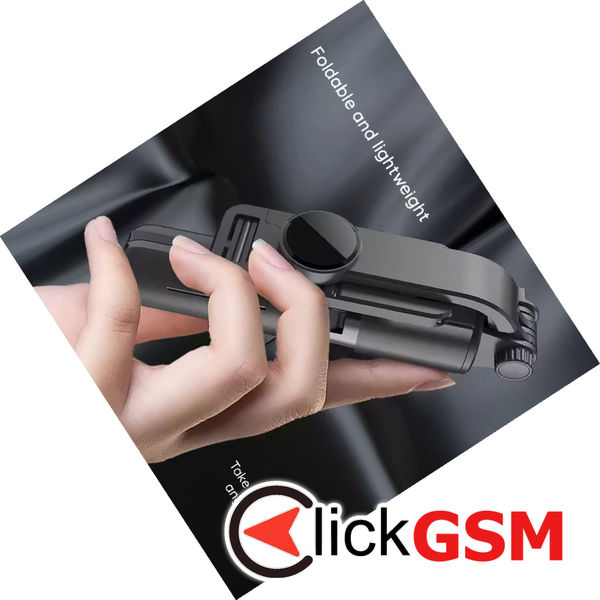 Techsuit - Mini Selfie Stick (L10) - Stable Tripod with Bluetooth Remote Control, 360 Rotation, Aluminium Alloy, 68cm - Black