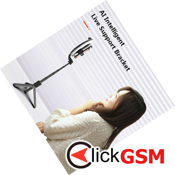 Techsuit - Selfie Stick (L07) - Stable Tripod with Bluetooth Remote Control and Beauty Ring Light, 90cm - Black