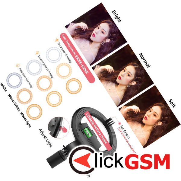 Techsuit - Selfie Stick (L07) - Stable Tripod with Bluetooth Remote Control and Beauty Ring Light, 90cm - Black