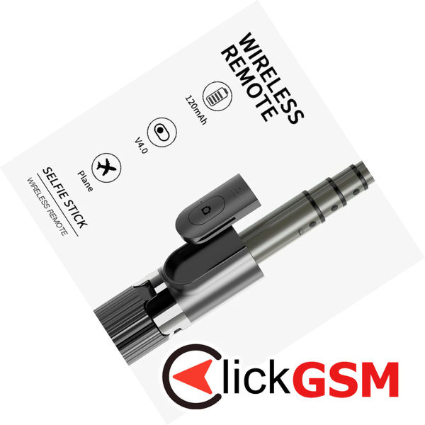 Techsuit - Selfie Stick (L08) - Stable Gimbal/Tripod with Bluetooth Remote Control, 360 Rotation, 86cm - Black