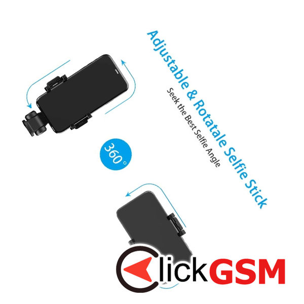 Techsuit - Selfie Stick (L01) - Tripod Stable Mount with Extendable Arm, Bluetooth Remote Control, 70cm - Black