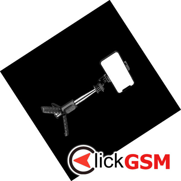 Techsuit - Mini Selfie Stick (Q11) - Stable Tripod with Bluetooth Remote Control, 360 Rotation, Stainless Steel, 74cm - Black