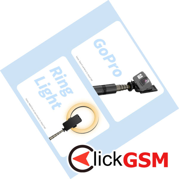 Techsuit - Selfie Stick (Q06) - Stable Tripod with Bluetooth Remote Control, Aluminium Alloy, 360 Rotation, 156cm - Black