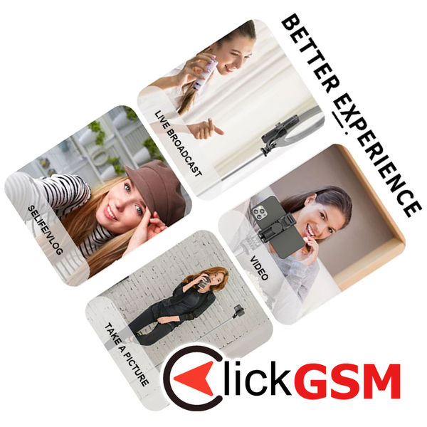 Techsuit - Selfie Stick (Q05) - Stable Tripod with Bluetooth Remote Control, 360 Rotation, Stainless Steel, 158cm - Black