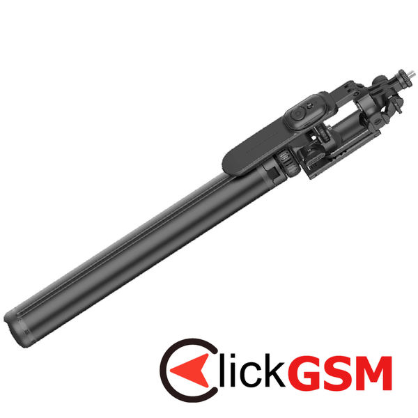 Techsuit - Selfie Stick (C05) - Large Ajustable Tripod with Bluetooth Remote Control, 360, Aluminium Alloy, 205cm - Black