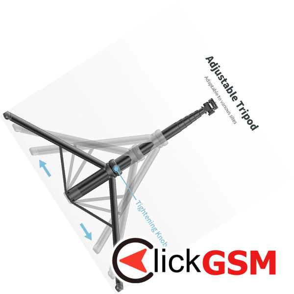 Techsuit - Selfie Stick (C05) - Large Ajustable Tripod with Bluetooth Remote Control, 360, Aluminium Alloy, 205cm - Black