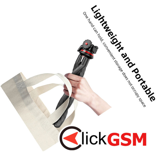 Techsuit - Selfie Stick (C02) - for Phones and Action Cameras, with Flexible Tripod, 43cm - Black