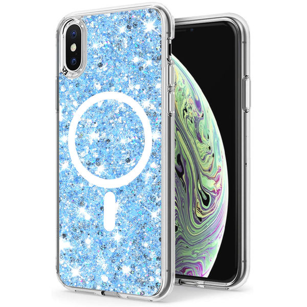 Techsuit - Sparkly Glitter MagSafe - iPhone XS Max - Blue