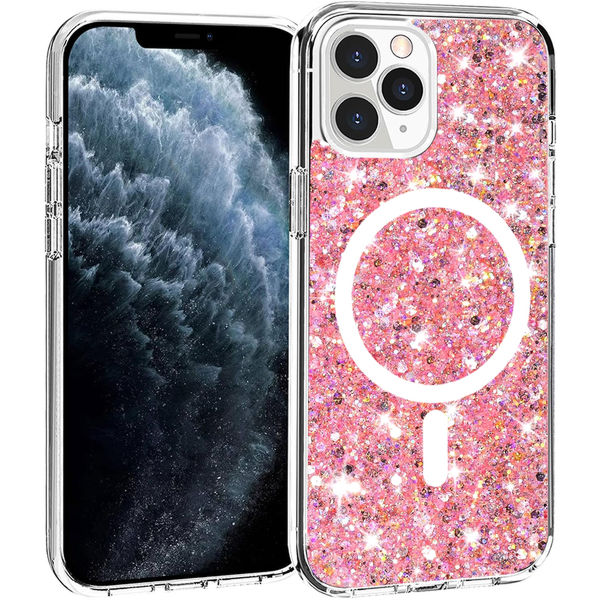 Techsuit - Sparkly Glitter MagSafe - iPhone 11 Pro Max - Pink