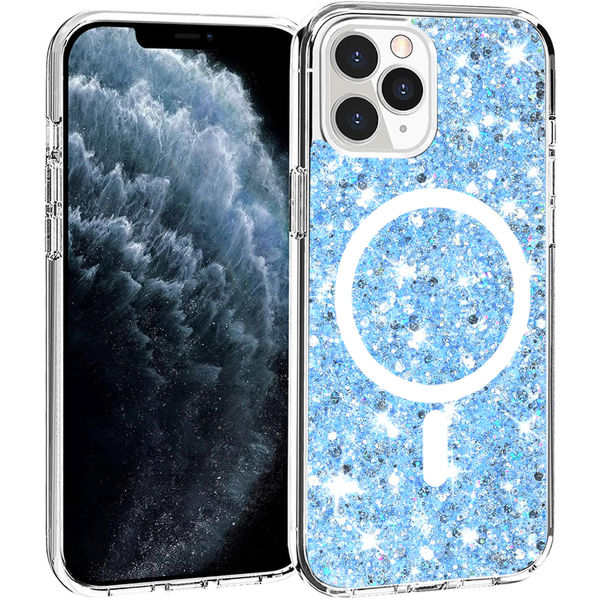 Techsuit - Sparkly Glitter MagSafe - iPhone 11 Pro Max - Blue