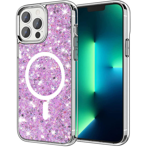 Techsuit - Sparkly Glitter MagSafe - iPhone 13 Pro - Magenta