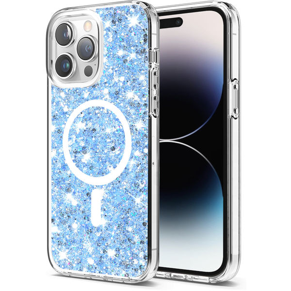 Techsuit - Sparkly Glitter MagSafe - iPhone 14 Pro Max - Blue