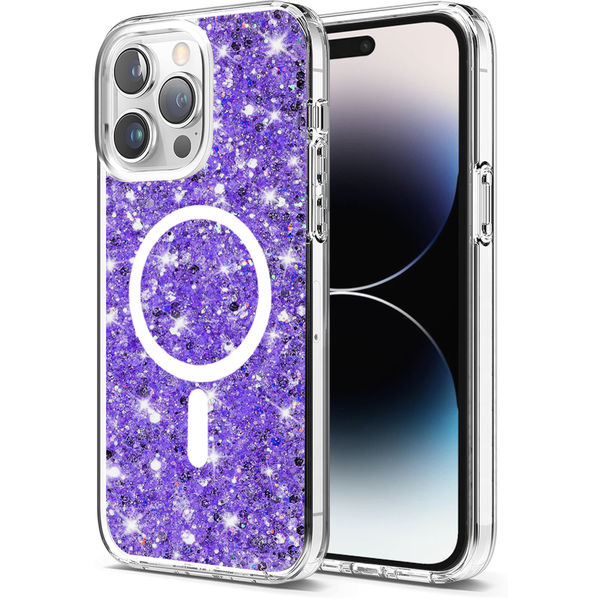 Techsuit - Sparkly Glitter MagSafe - iPhone 14 Pro Max - Purple