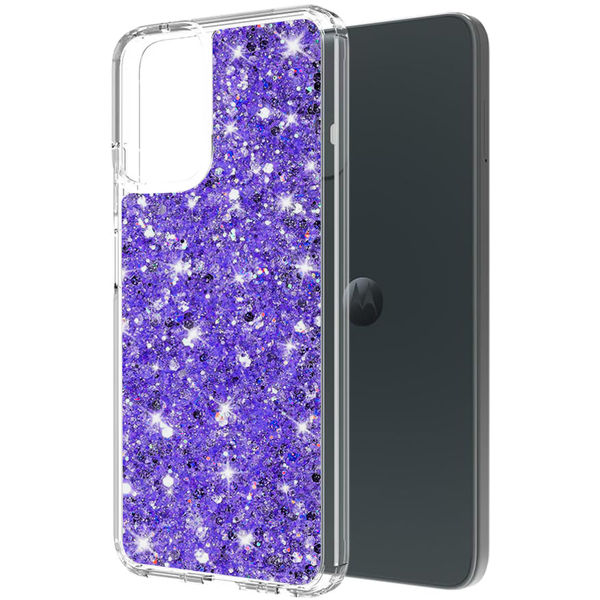 Techsuit - Sparkly Glitter - Motorola Moto G54 - Purple