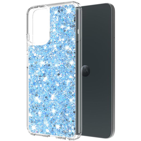 Techsuit - Sparkly Glitter - Motorola Moto G34 / Moto G45 - Blue