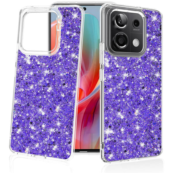 Techsuit - Sparkly Glitter - Xiaomi Redmi Note 13 Pro 5G / Poco X6 - Purple