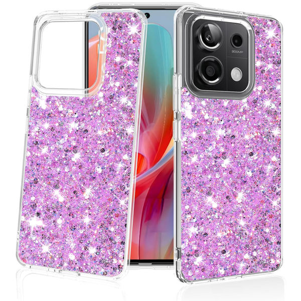 Techsuit - Sparkly Glitter - Xiaomi Redmi Note 13 Pro 5G / Poco X6 - Magenta