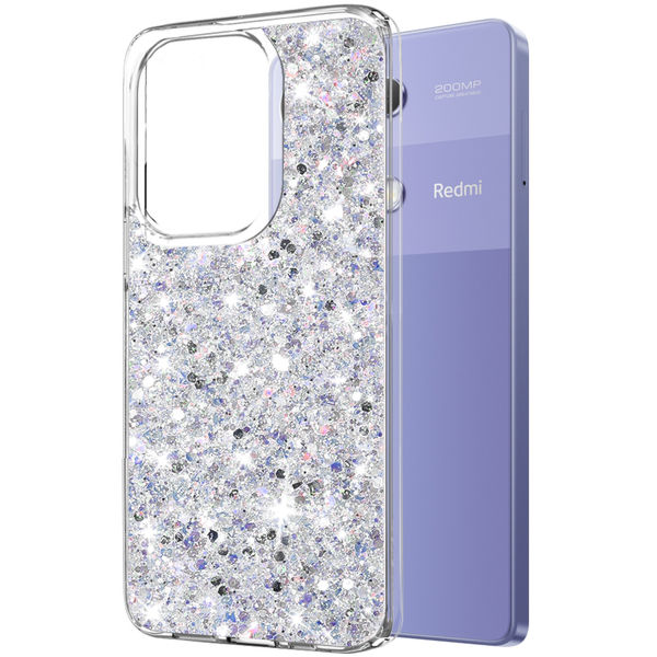 Techsuit - Sparkly Glitter - Xiaomi Redmi Note 13 Pro 4G / Poco M6 Pro 4G - White