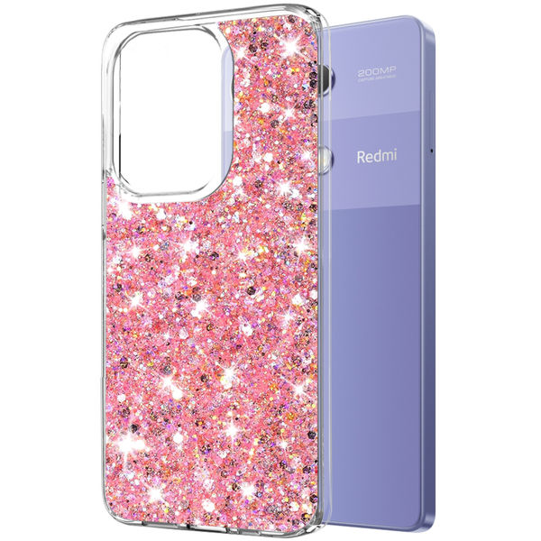 Techsuit - Sparkly Glitter - Xiaomi Redmi Note 13 Pro 4G / Poco M6 Pro 4G - Pink