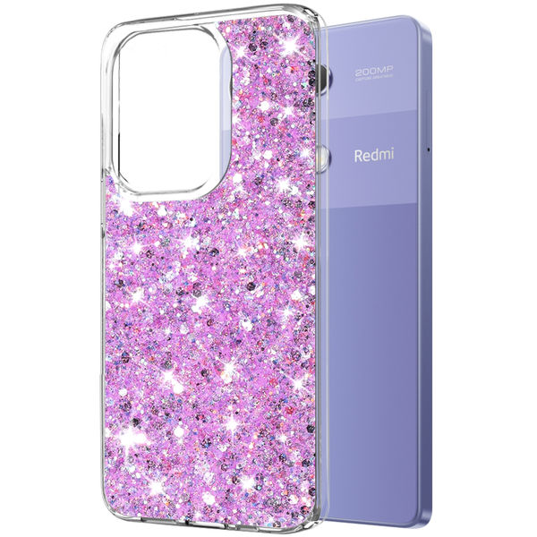 Techsuit - Sparkly Glitter - Xiaomi Redmi Note 13 Pro 4G / Poco M6 Pro 4G - Magenta