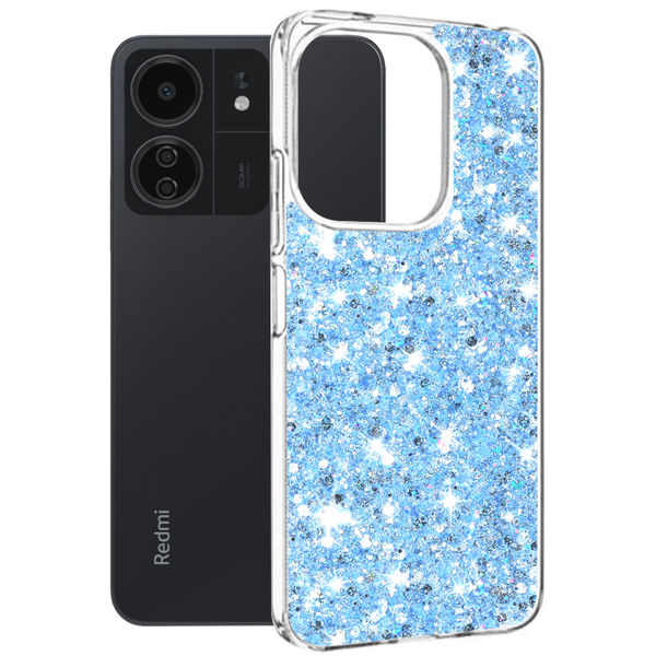 Techsuit - Sparkly Glitter - Xiaomi Redmi 13C 4G / 13C 5G / C65 - Blue