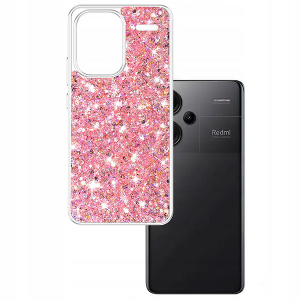 Techsuit - Sparkly Glitter - Xiaomi Redmi Note 13 Pro+ 5G - Pink