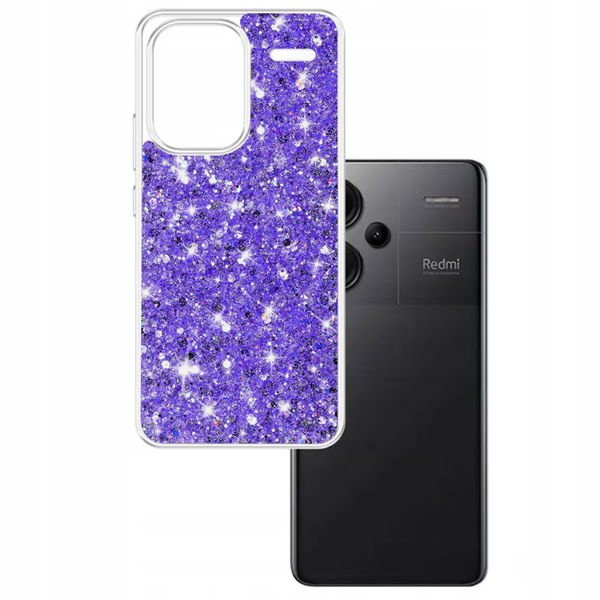 Techsuit - Sparkly Glitter - Xiaomi Redmi Note 13 Pro+ 5G - Purple