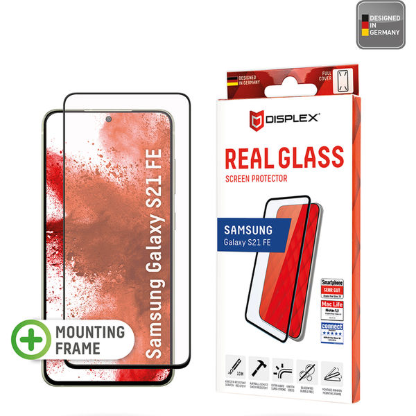 Displex - Premium Real Glass Full Cover - Samsung Galaxy S21 FE 5G - Black