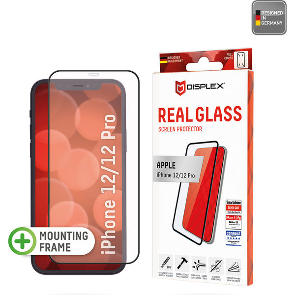 Displex - Premium Real Glass Full Cover - iPhone 12 / iPhone 12 Pro - Black