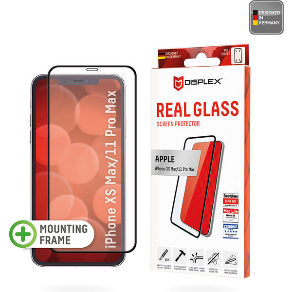 Displex - Premium Real Glass Full Cover - iPhone XS Max / iPhone 11 Pro Max - Black