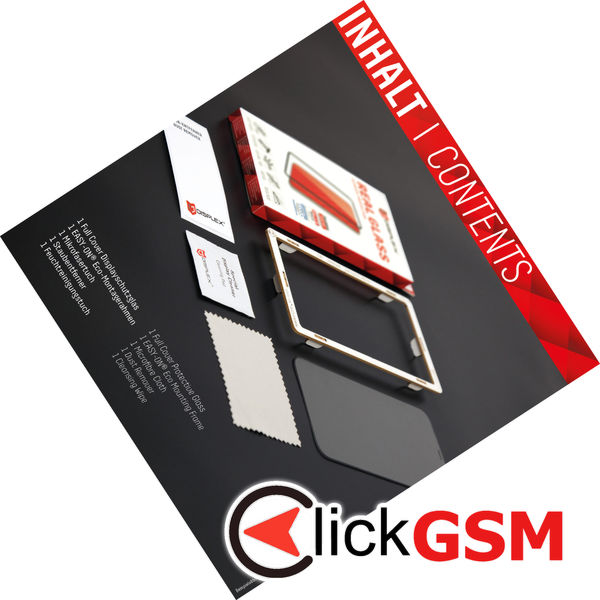 Displex - Premium Real Glass Full Cover - iPhone 6 / 6S / 7 / 8 / SE 2, SE 2020 / SE 3, SE 2022 - Black