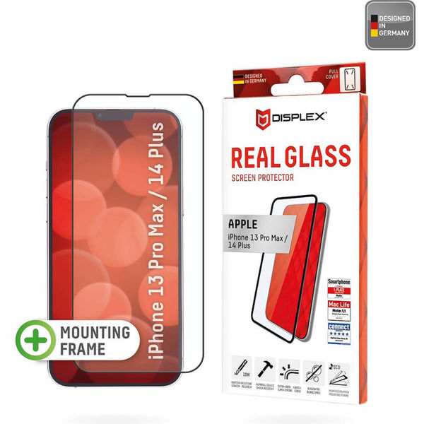 Displex - Premium Real Glass Full Cover - iPhone 13 Pro Max / iPhone 14 Plus - Black