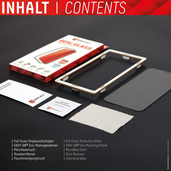 Displex - Premium Real Glass Full Cover - iPhone 13 Pro Max / iPhone 14 Plus - Black