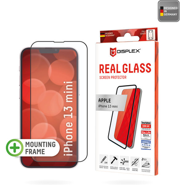 Displex - Premium Real Glass Full Cover - iPhone 13 mini - Black