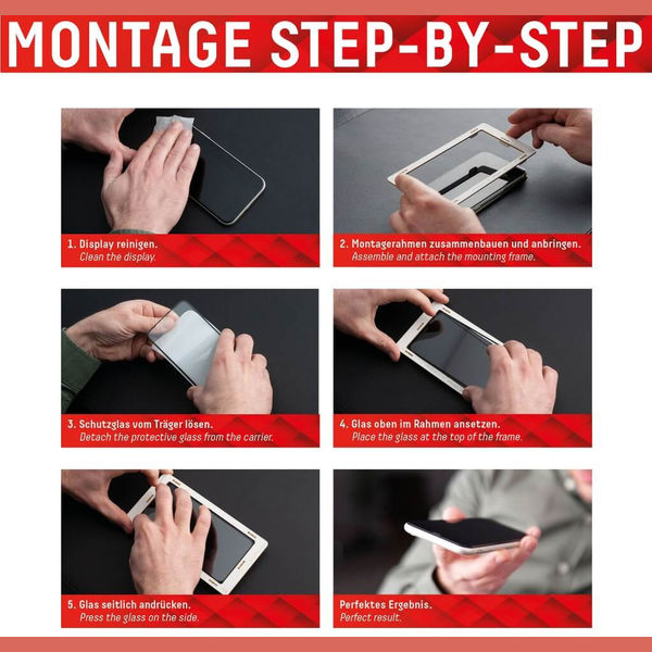 Displex - Premium Real Glass Full Cover - iPhone 14 Pro Max - Black