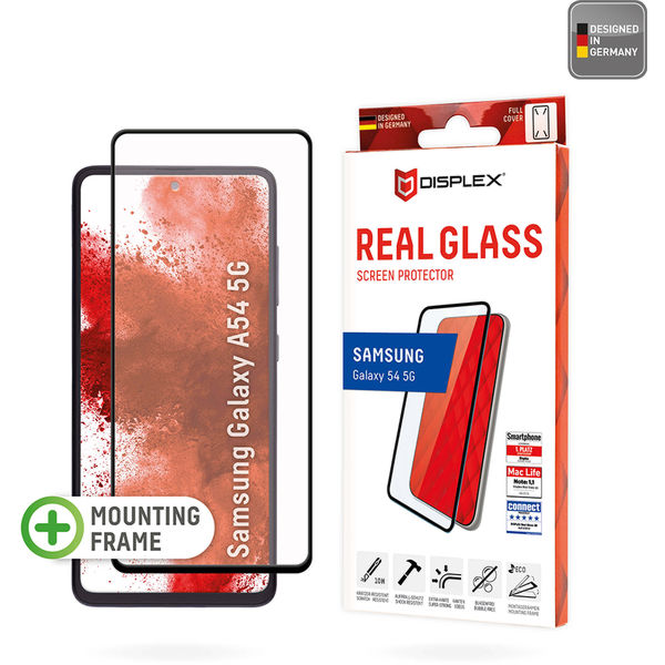 Displex - Premium Real Glass Full Cover - Samsung Galaxy A54 - Black