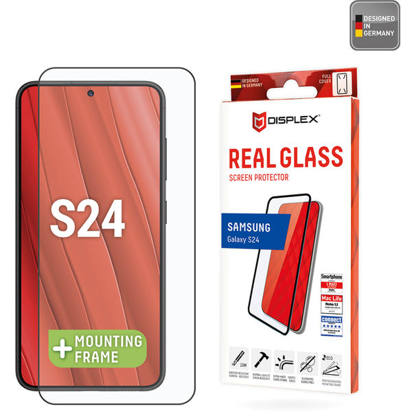 Displex - Premium Real Glass Full Cover - Samsung Galaxy S24 - Black