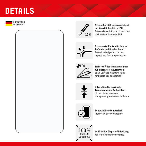 Displex - Premium Real Glass Full Cover - Samsung Galaxy S24 - Black