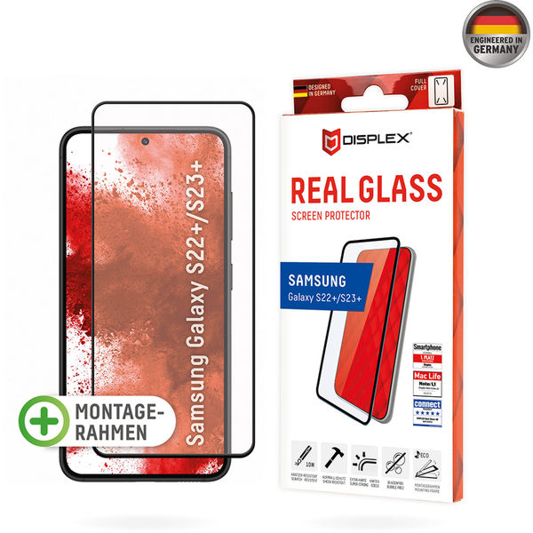 Displex - Premium Real Glass Full Cover - Samsung Galaxy S22 Plus 5G / S23 Plus - Black