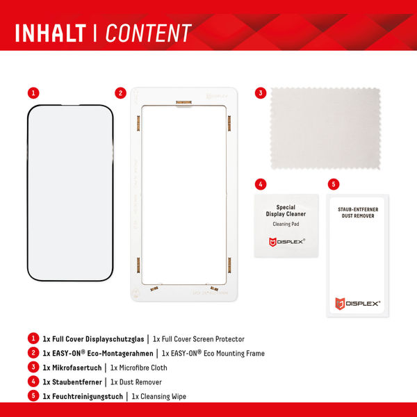 Displex - Premium Real Glass Full Cover - Samsung Galaxy S22 Plus 5G / S23 Plus - Black