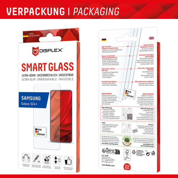 Displex - Premium Smart FlexiGlass - Samsung Galaxy S24 Plus - Clear