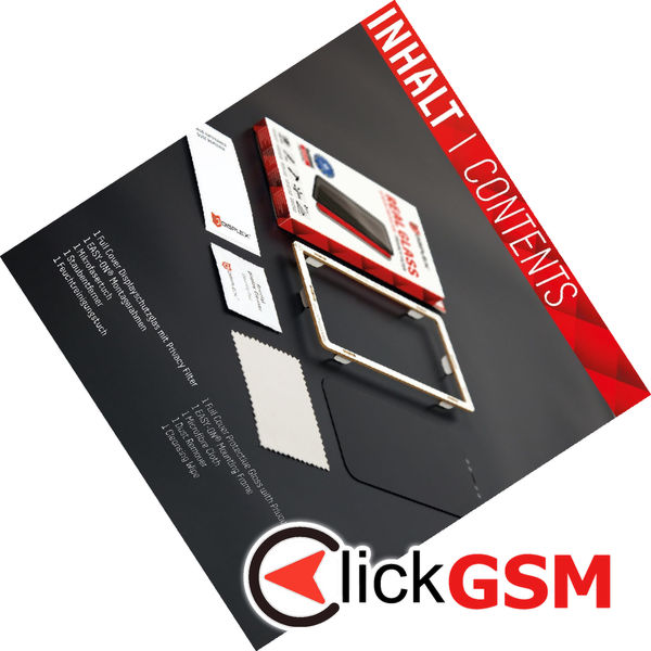 Displex - Premium Real Glass Privacy Full Cover - iPhone 6 / 6S / 7 / 8 / SE 2, SE 2020 / SE 3, SE 2022 - Black