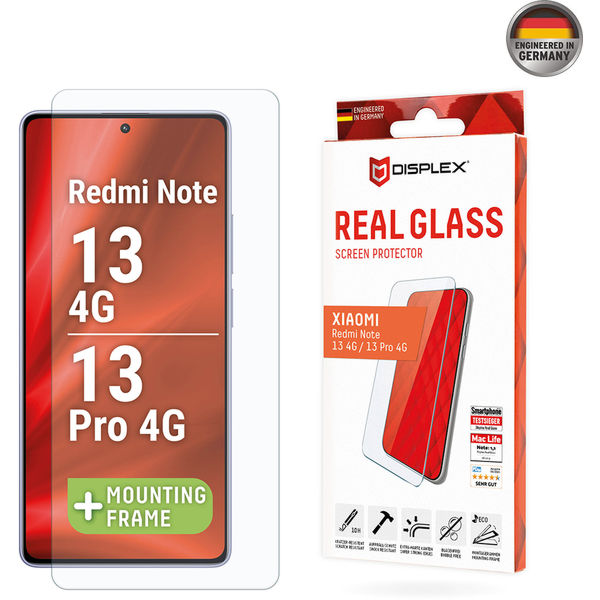 Displex - Premium Real Glass 2D - Xiaomi Redmi Note 13 4G / Note 13 Pro 4G / Poco M6 Pro 4G - Clear