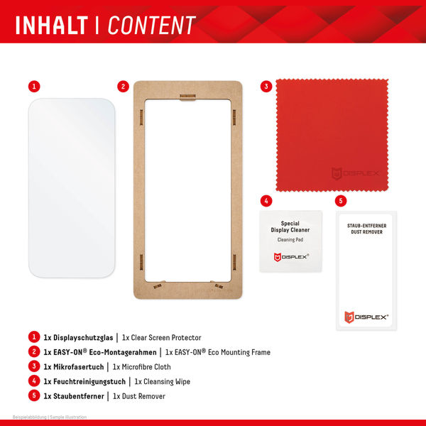 Displex - Premium Real Glass 2D - Xiaomi Redmi Note 13 4G / Note 13 Pro 4G / Poco M6 Pro 4G - Clear