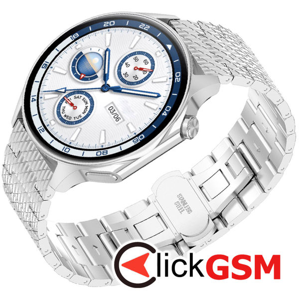Techsuit - Watchband 22mm (W052) - Huawei Watch GT 2 (46mm)/GT 2 Pro/GT 3 Pro (46mm)/Ultimate, Xiaomi Watch S1 - Silver