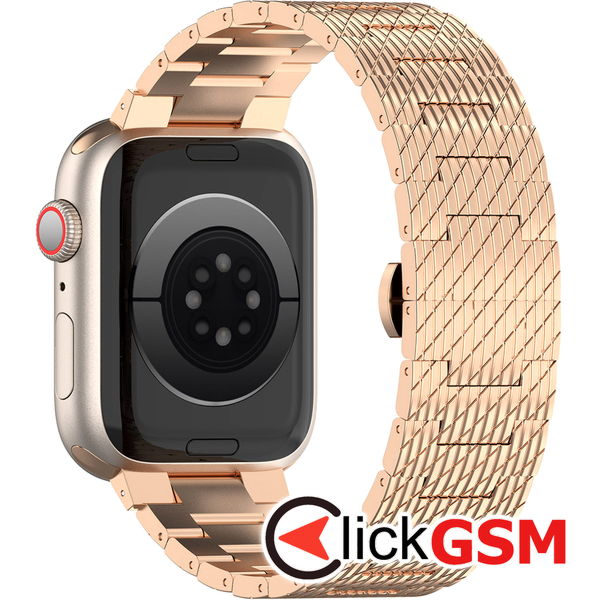 Techsuit - Watchband 35mm (W052) - Apple Watch 1/2/3/4/5/6/7/8/9/10/SE/SE 2/Ultra/Ultra 2 (42/44/45/46/49mm) - Rose Gold